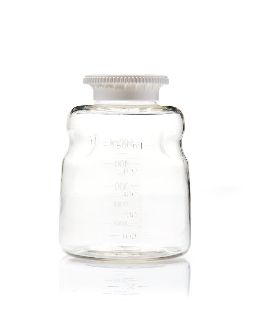 EZLabpure™ Media Bottle Polystyrene, 1,000 mL, GL45 Closed VersaCap, Sterile, 24/CS