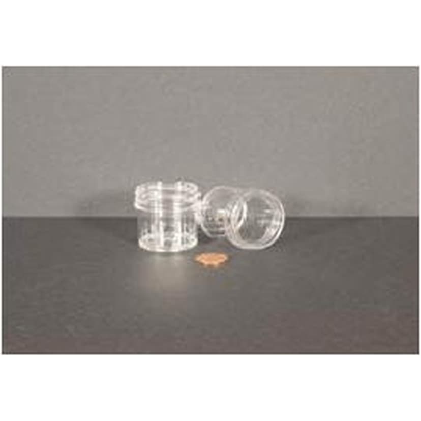 Jar, Wide Mouth, 30mL (1oz), PS, 43mm Opening, 1 3/8 x 1 7/16" (Screw Cap Packaged Separately)
