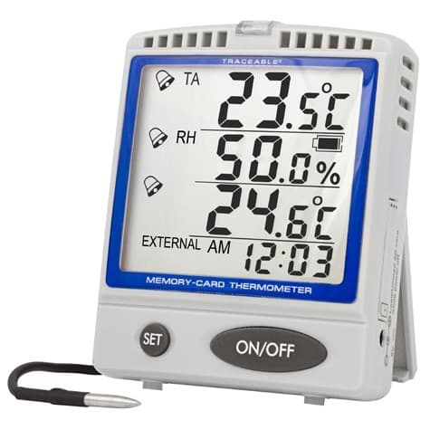 Traceable Memory-Card with Stainless Probe Thermometer