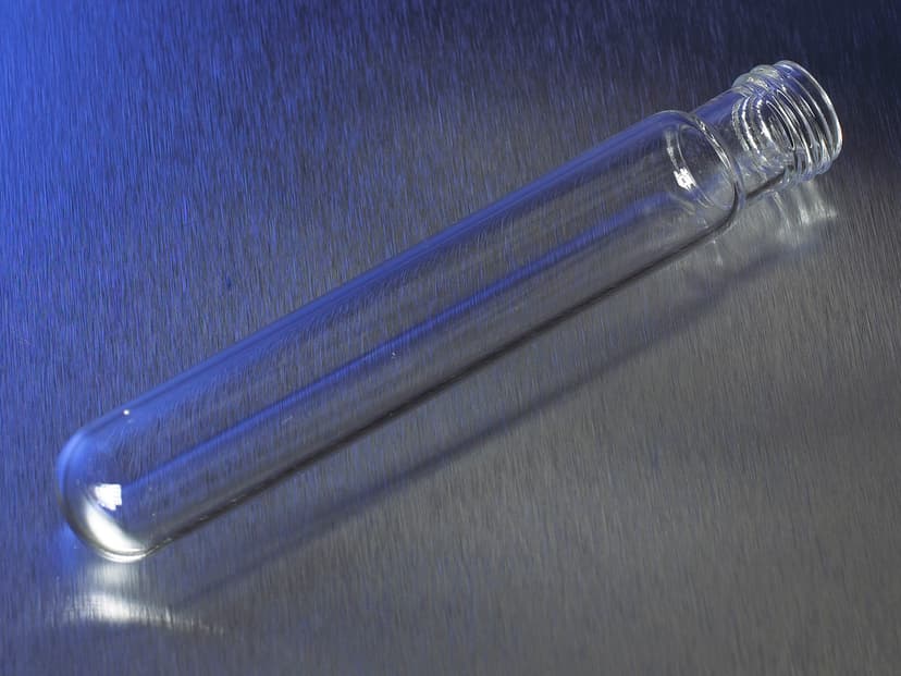 PYREX 16x150mm Disposable Round Bottom Threaded Culture Tubes, Without Marking Spot or Caps, Bulk Pack
