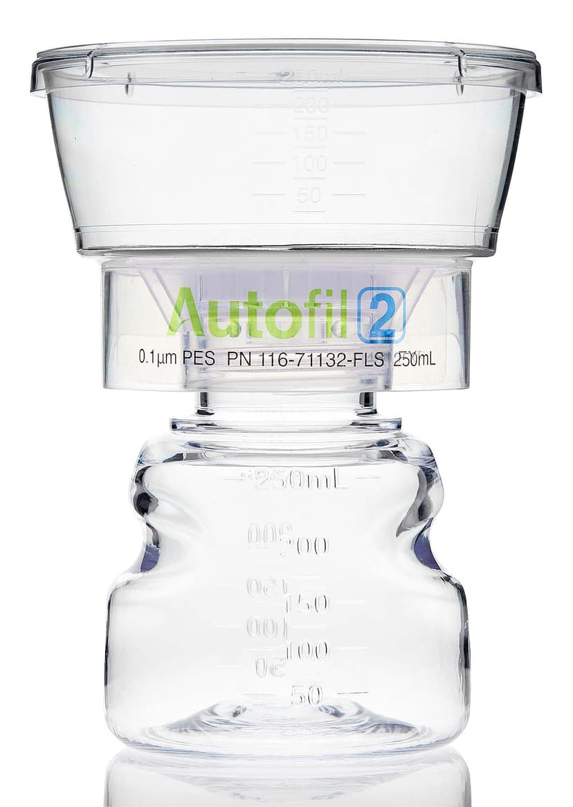 Autofil® 2 Sterile Disposable Bottle Top Vacuum Filter Units with 0.45 µm PES Membrane for Prefiltration or Clarification, 250 mL, 12/CS