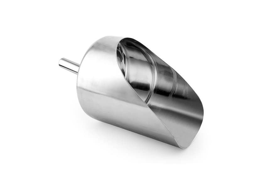 EZBio Stainless Steel Pharma Scoop, 316L, 2500mL, Steel Handle, 1/EA