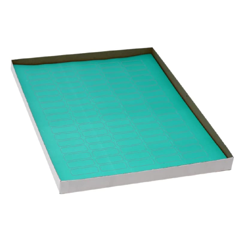 Label Sheets, Cryo, 33x13mm, for 1.5-2mL Tubes, 20 Sheets, 85 Labels per Sheet, Green
