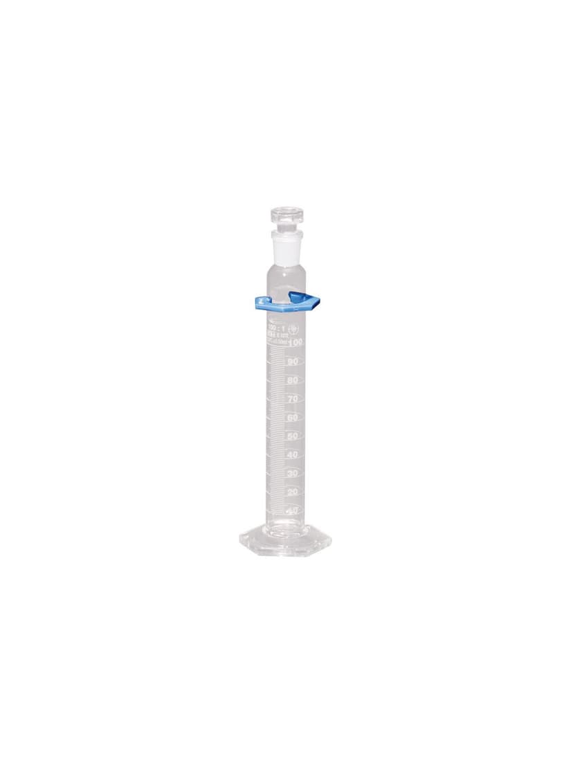 GRADUATED CYLINDERS, DOUBLE SCALE, CLASS A, INDIVID. CERT., W/STOPPER, 50ML